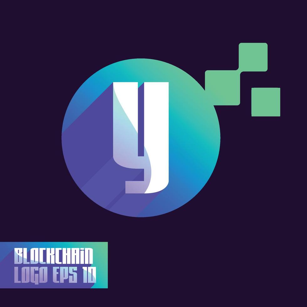 Alphabet Blockchain Y Logo vector