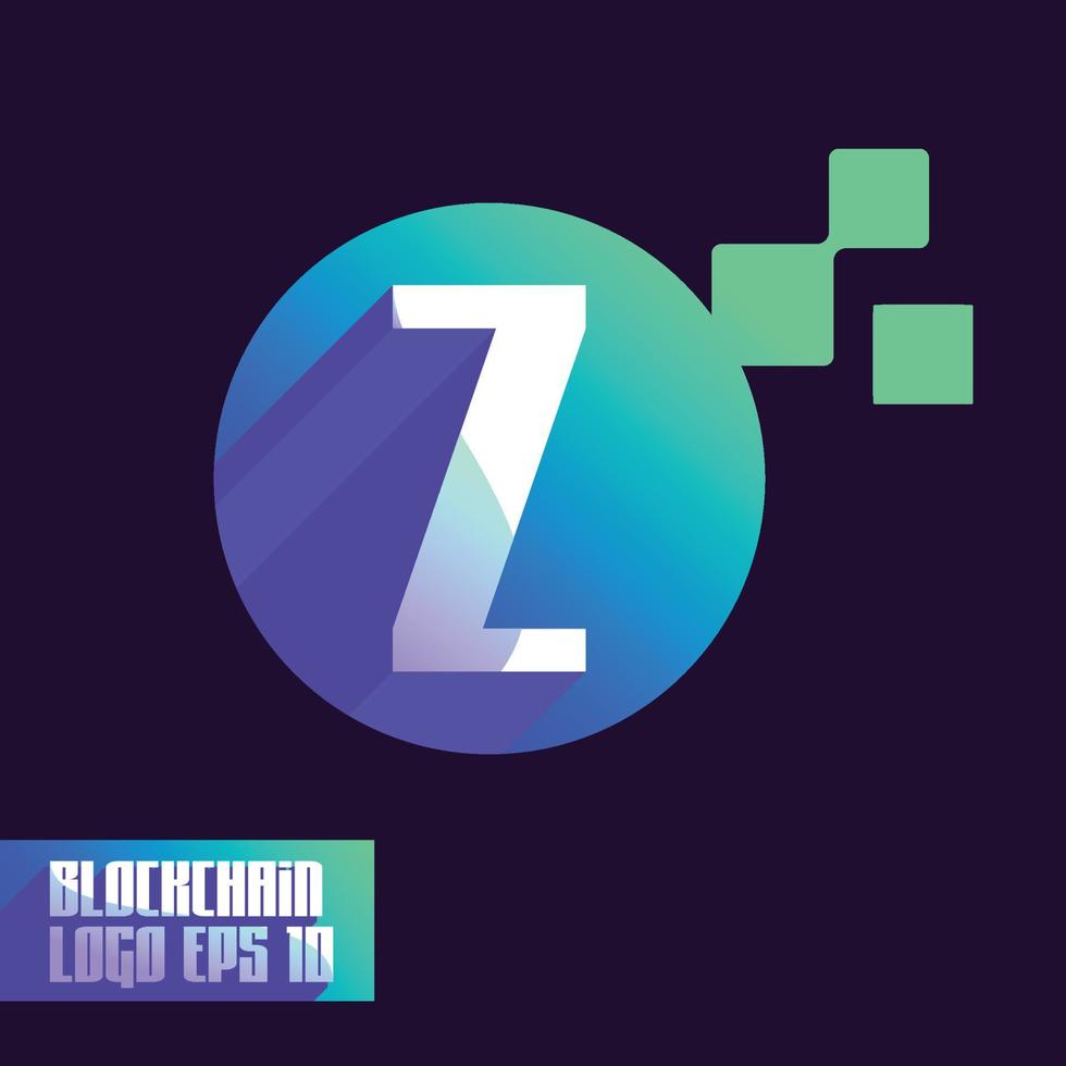 Alphabet Blockchain Z Logo vector