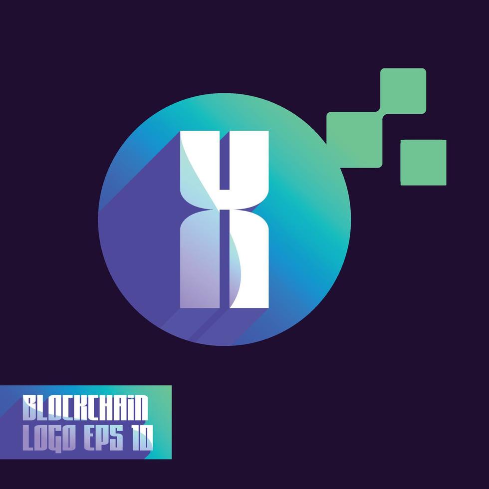 Alphabet Blockchain X Logo vector