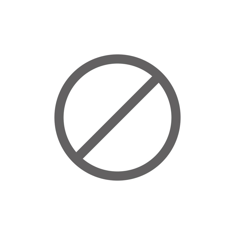 prohibited icon. Perfect for web design or user interface applications. vector sign and symbol