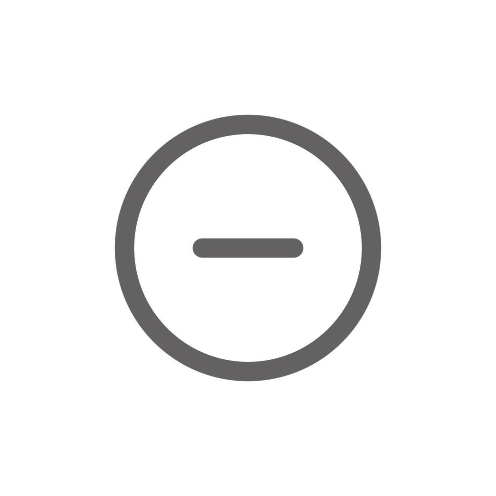 minus sign icon. Perfect for web design or user interface applications. vector sign and symbol