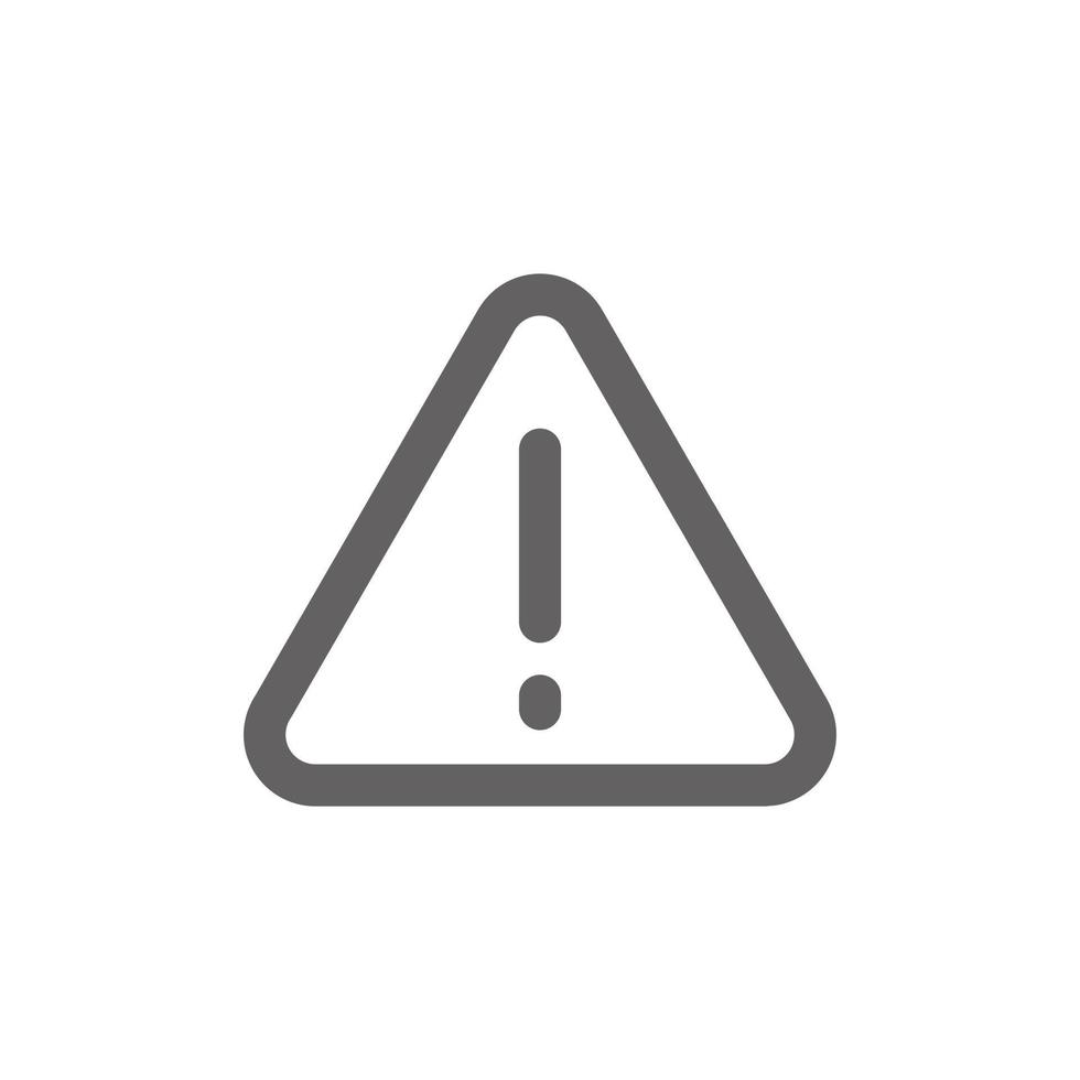 warning icon. Perfect for web design or user interface applications. vector sign and symbol