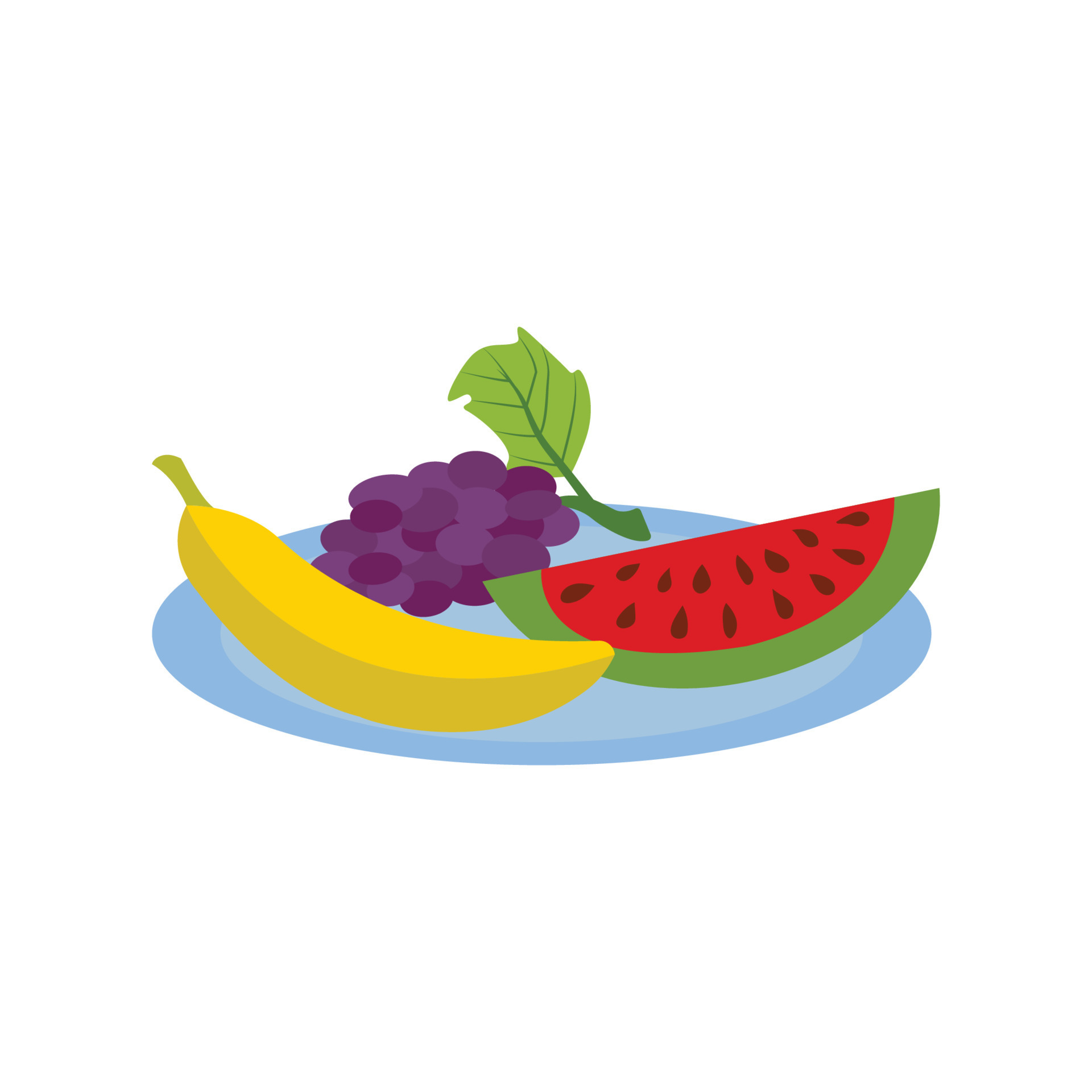 Plate design, Fruit healthy organic food sweet and nature theme Vector