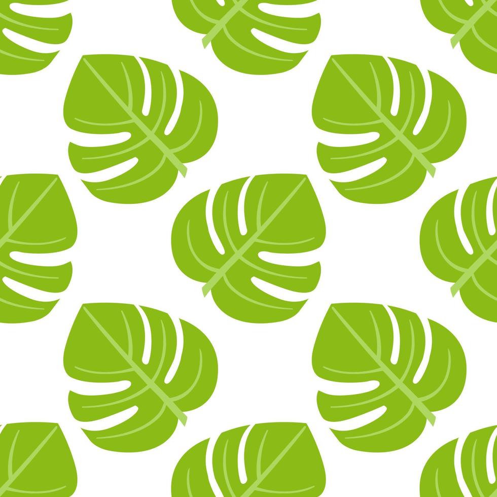 Fondo de patrón de ilustración de vector transparente de hoja de palma tropical. diseño para usar en todo el fondo de papel de envoltura de impresión de tela textil y otros. diseño gráfico de hojas de plantas exóticas de verano