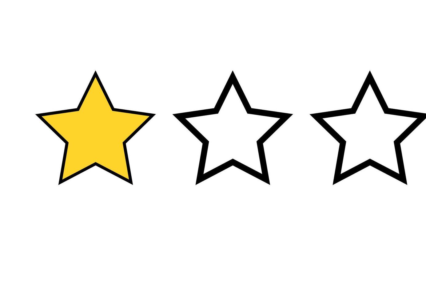 Poor customer feedback icon. One star icon. vector