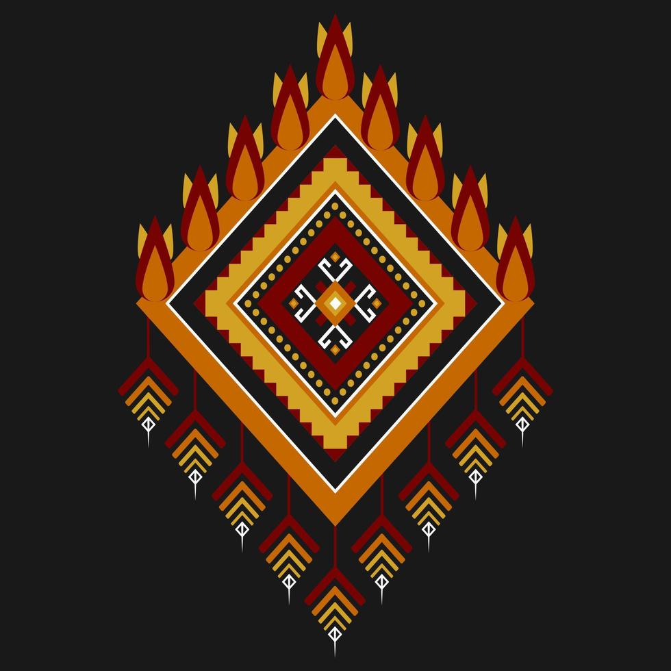 arte de patrones étnicos geométricos. estilo americano, mexicano. ornamento tribal azteca de fondo. vector