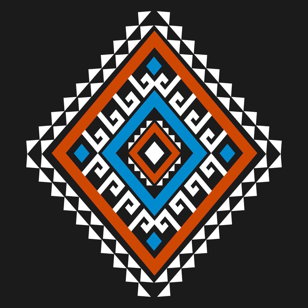 Geometric ethnic pattern art. American, Mexican style. Background Aztec tribal ornament. vector