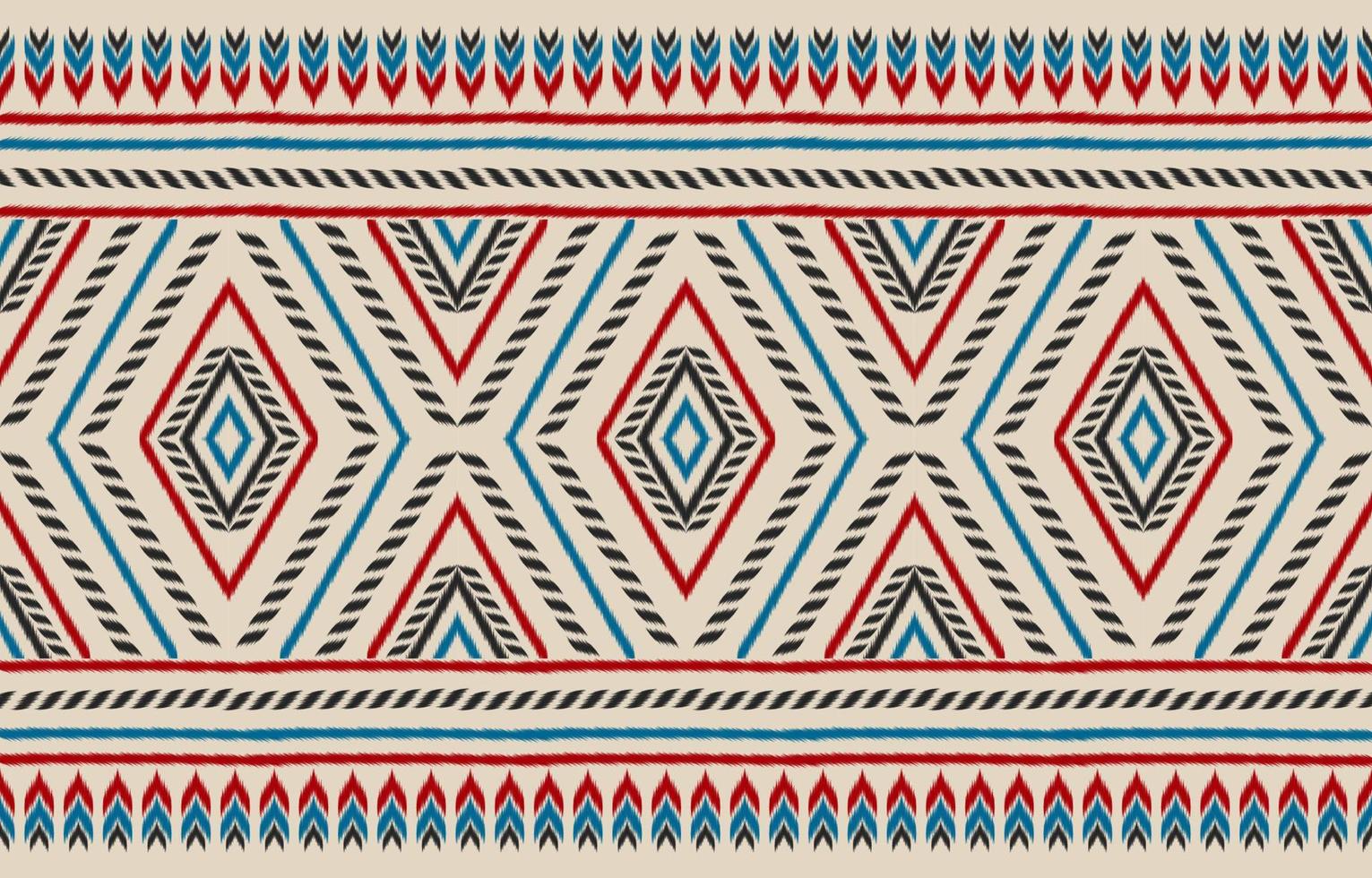 Carpet ethnic tribal pattern art. Ethnic ikat seamless pattern traditional. Indian style. vector