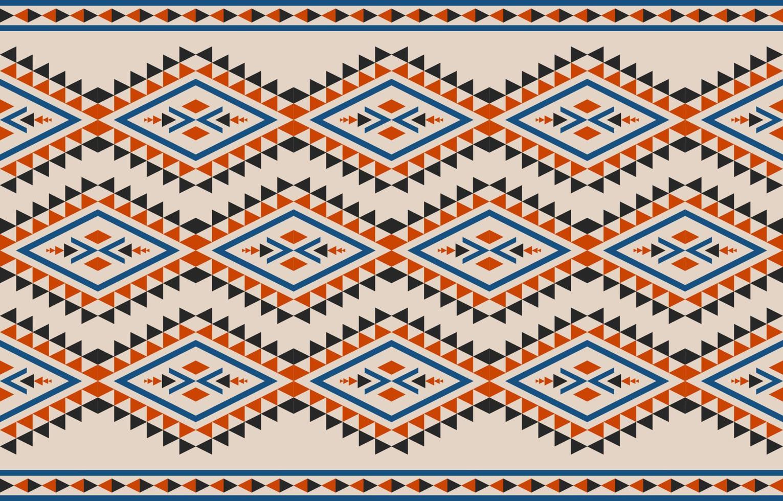 arte de patrón tribal étnico de alfombras. patrón geométrico étnico sin costuras. estilo americano, mexicano. vector
