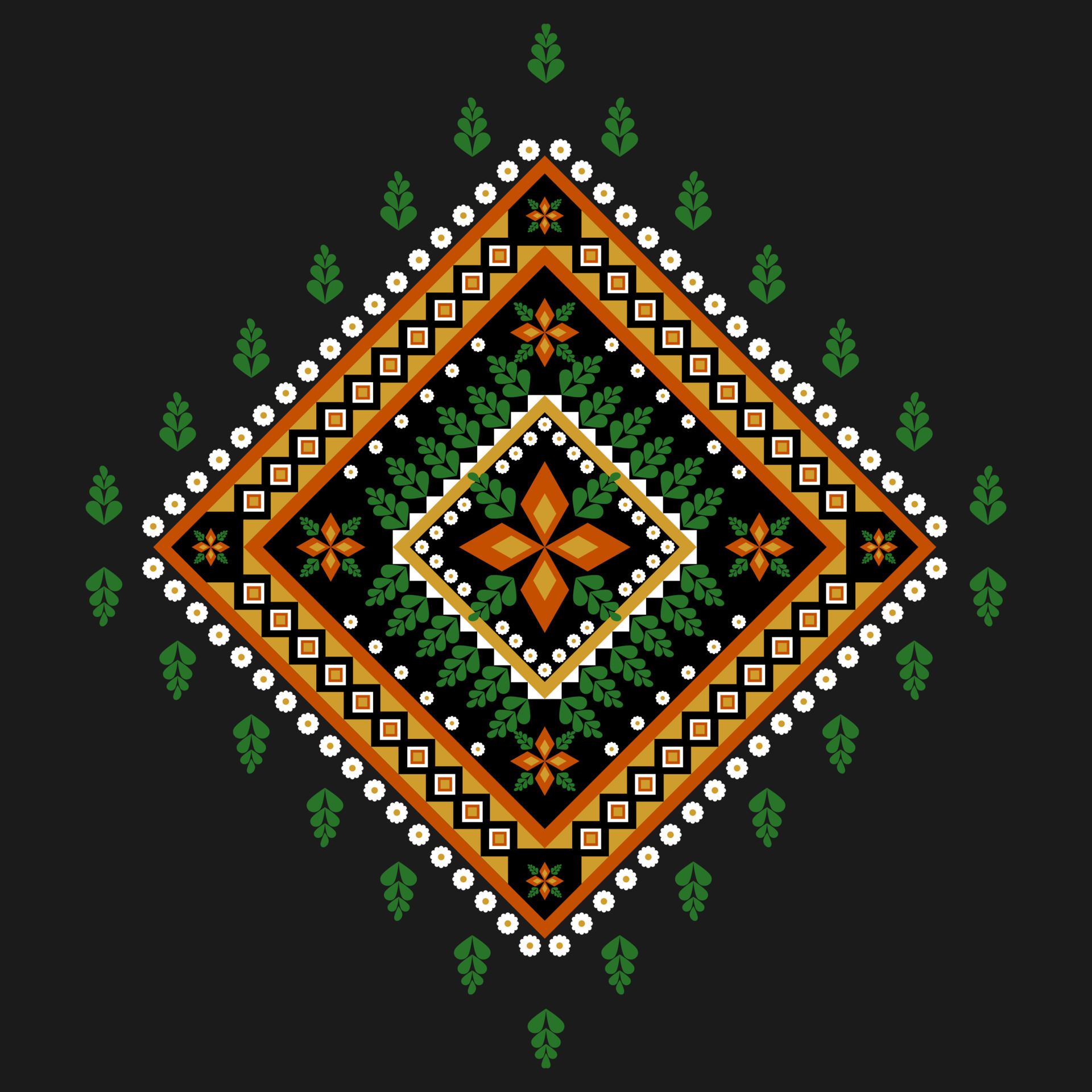 geometric-ethnic-flower-pattern-art-american-mexican-style