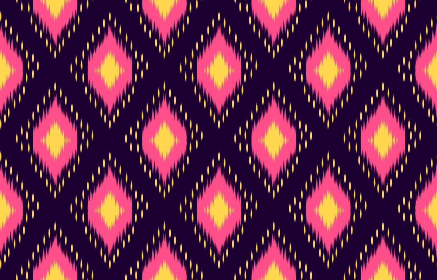 patrón étnico ikat sin costuras en tribal. tela americana, estilo mexicano. vector