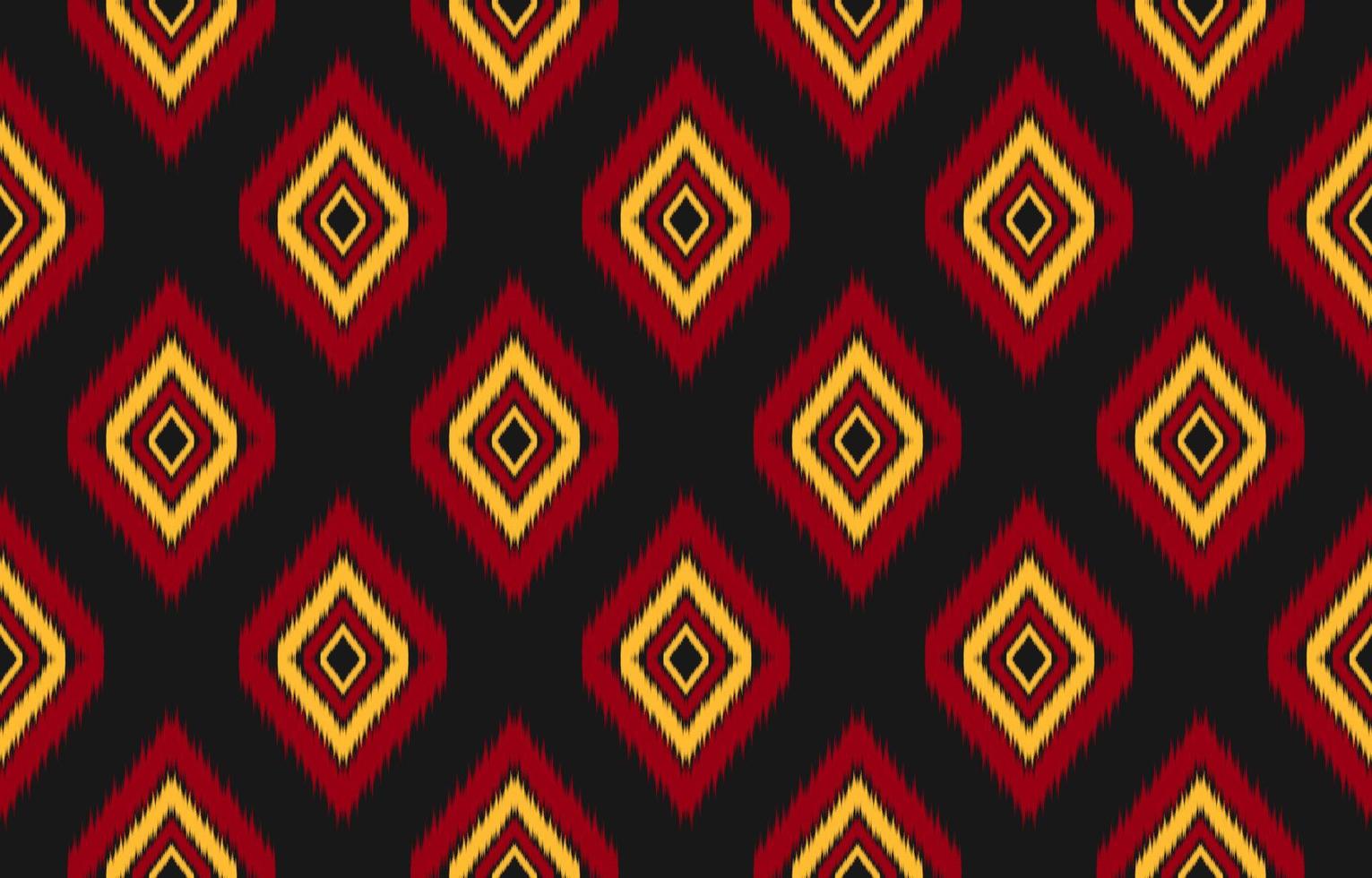 Geometric ethnic ikat seamless pattern in tribal. Fabric American, Mexican style. vector