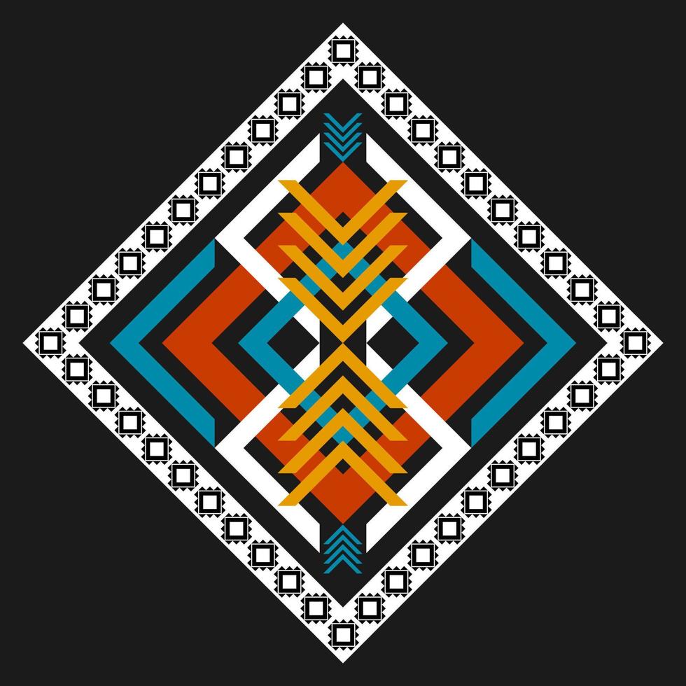 Geometric ethnic pattern art. American, Mexican style. Background Aztec tribal ornament. vector
