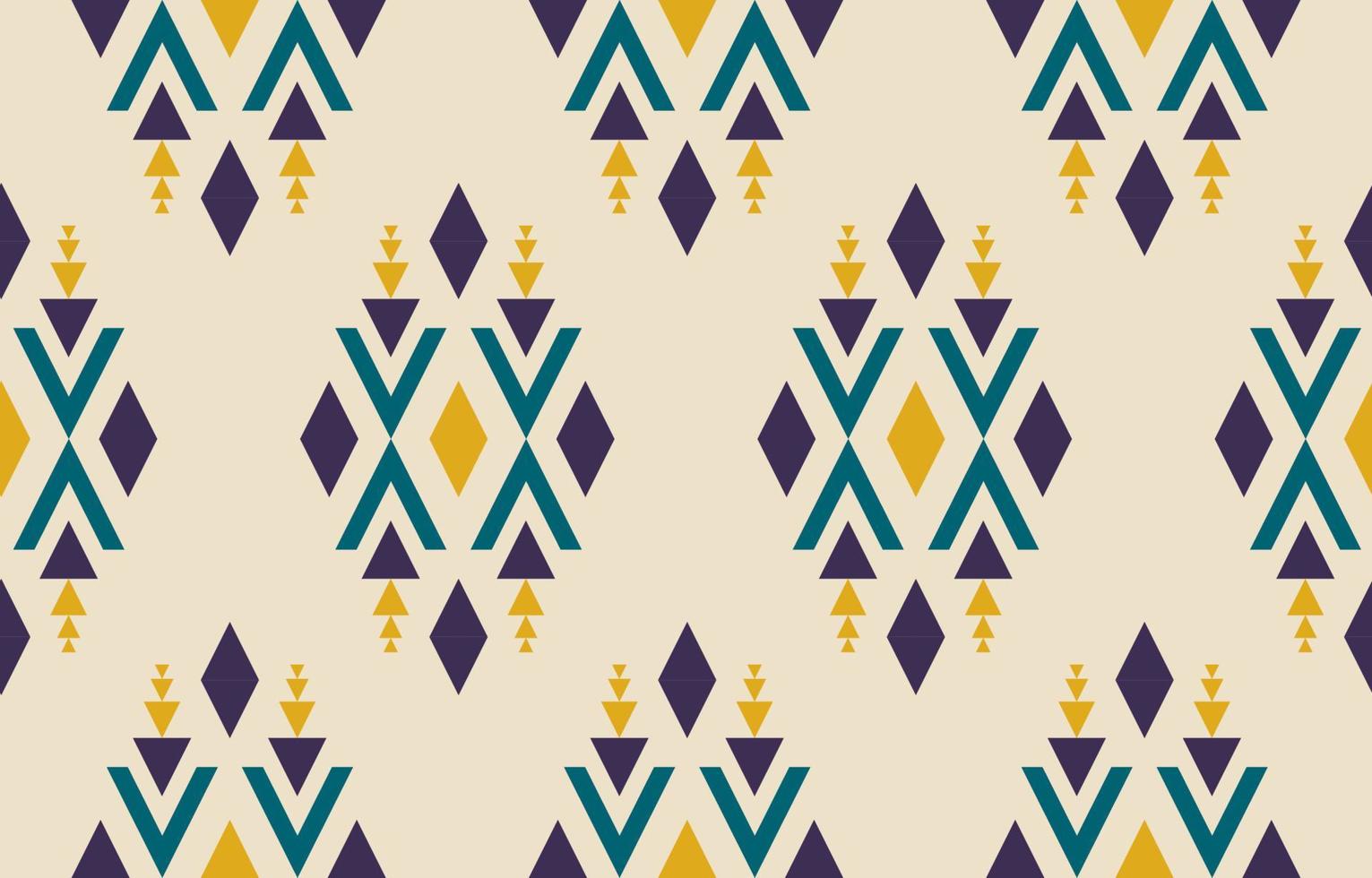 Geometric ethnic oriental seamless pattern traditional. Fabric Indian style. vector