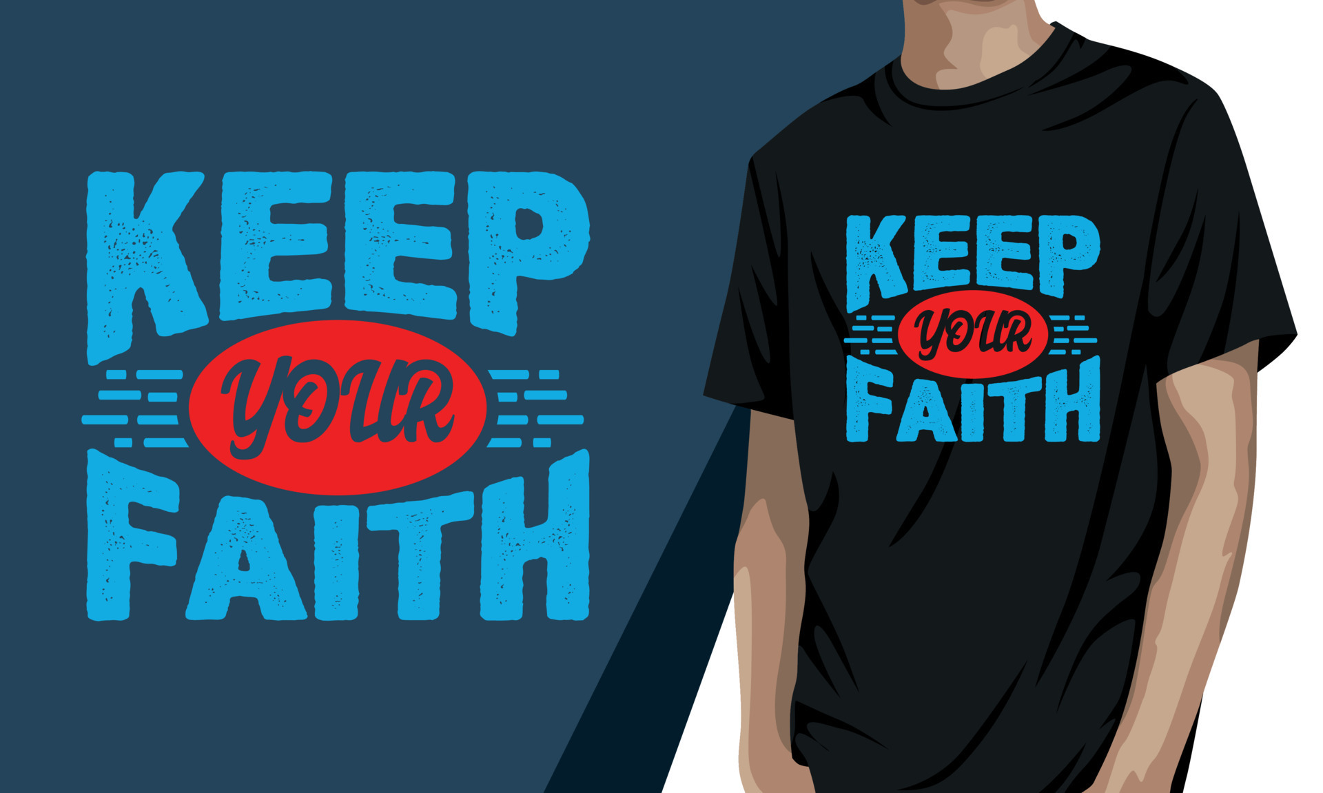 Keep your faith, motivational t-shirt design 11614443 Vector Art at