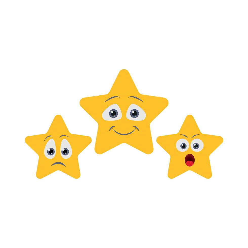Rating stars for review product illustration. vector