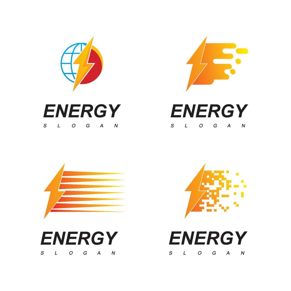 Fast Energy Logo Template Using Bolt Icon vector