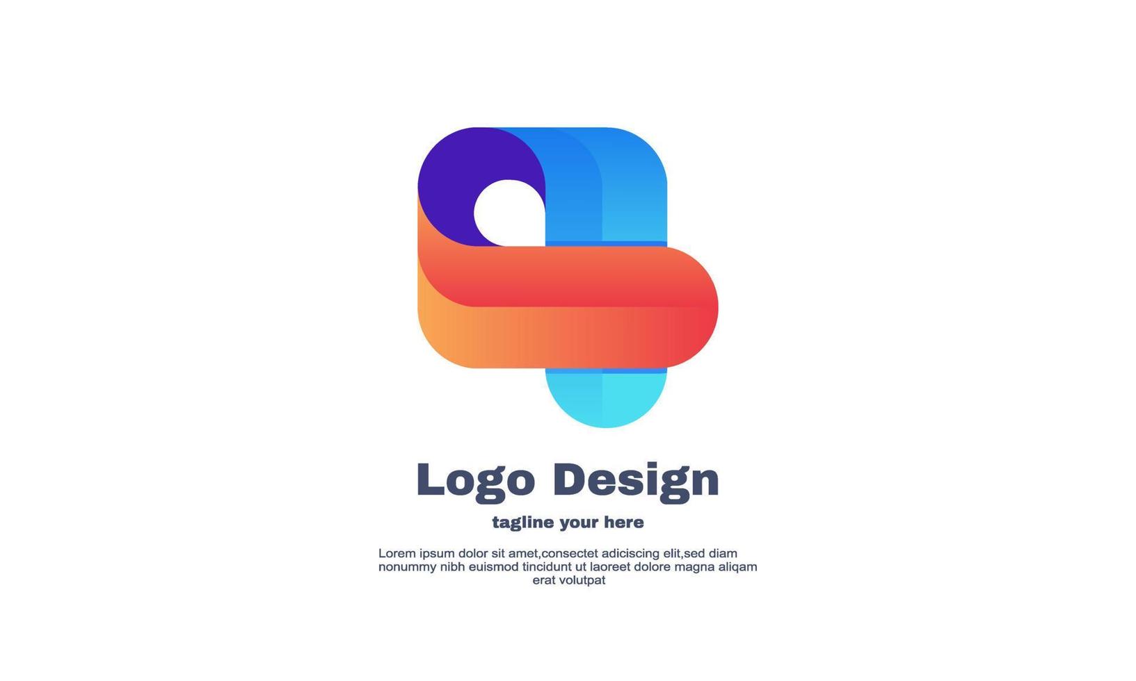 unique company business logo abstract symbol design isolated on vector