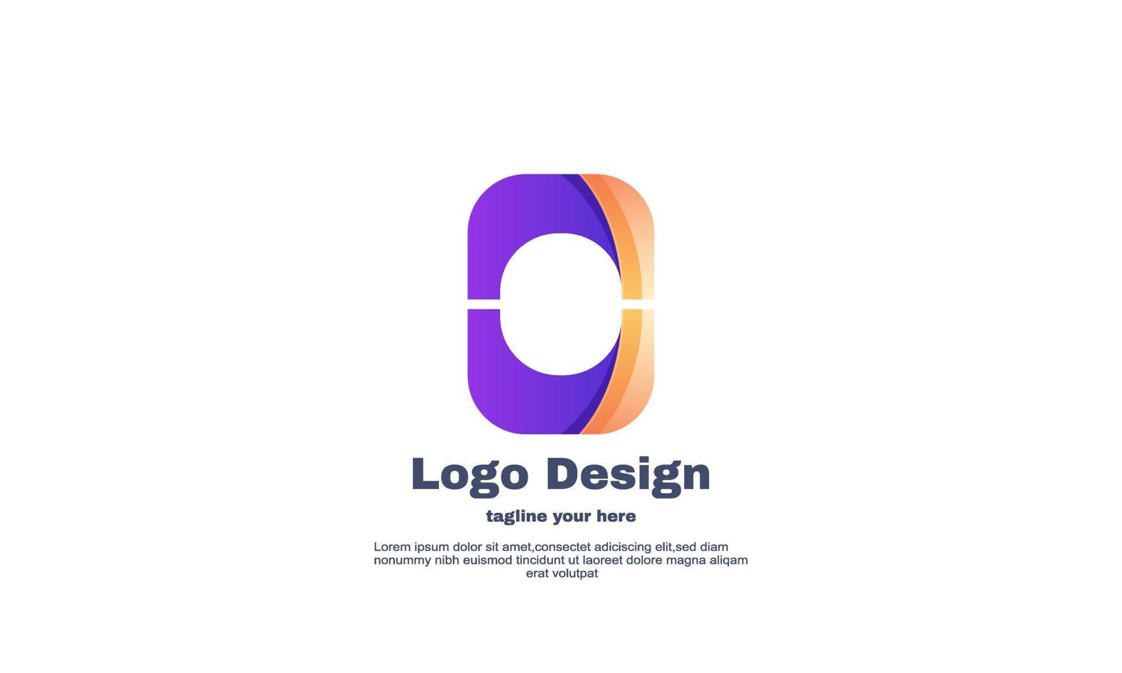 unique O logo vector abstract symbol design isolated on