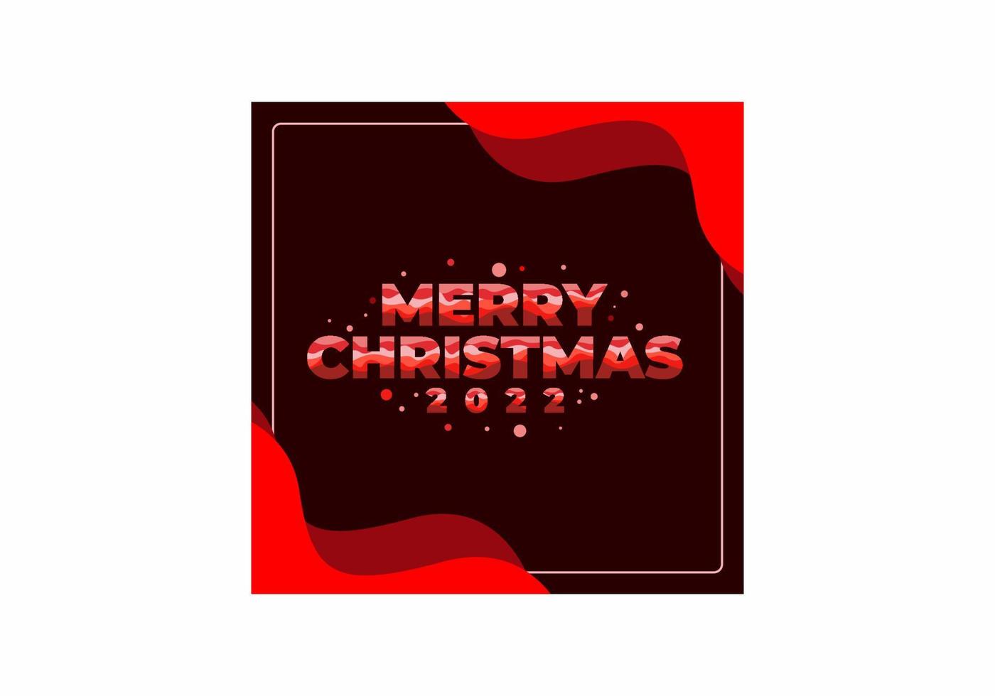 Merry Christmas 2022 text effect banner vector