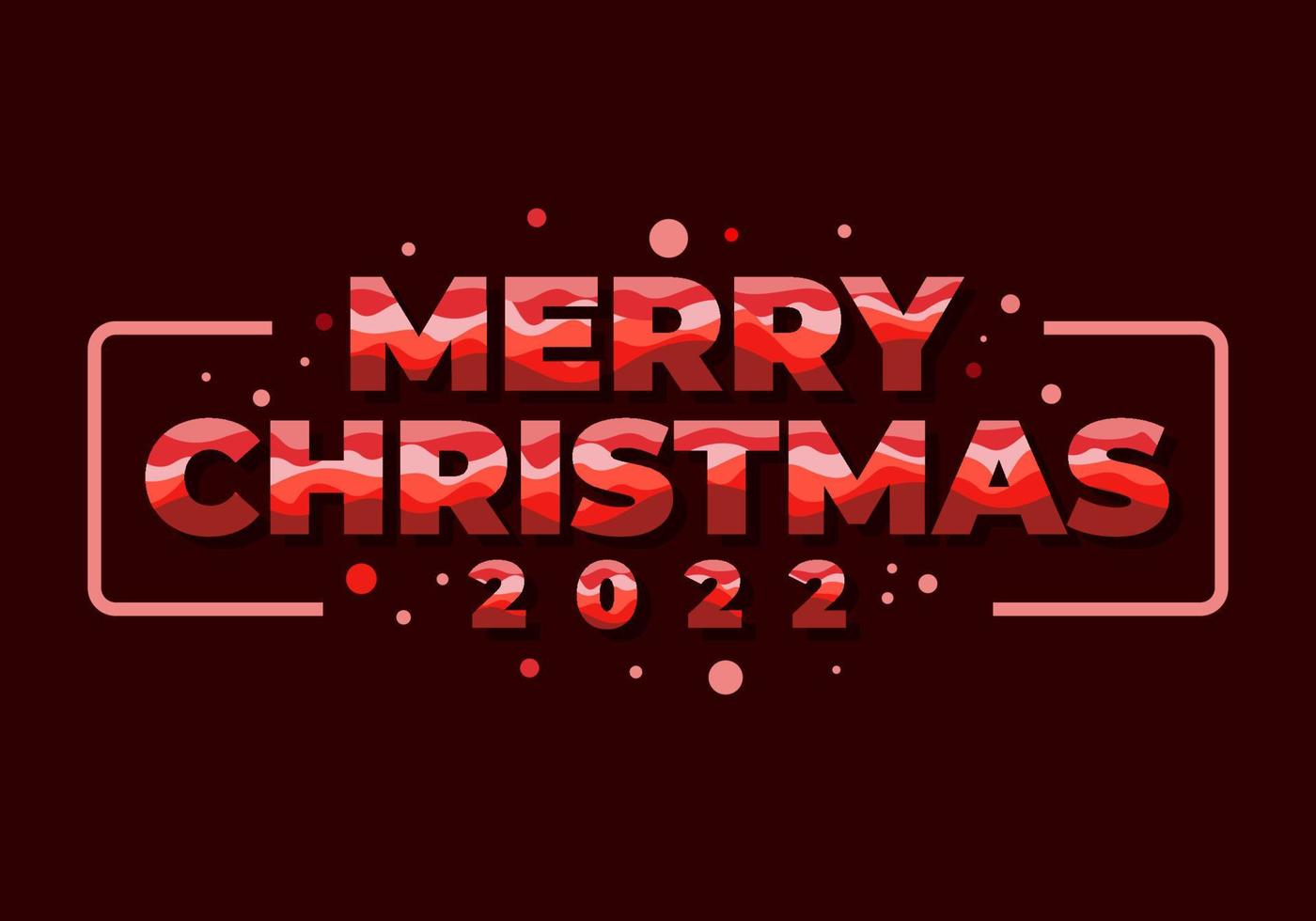 Merry Christmas 2022 text effect banner vector