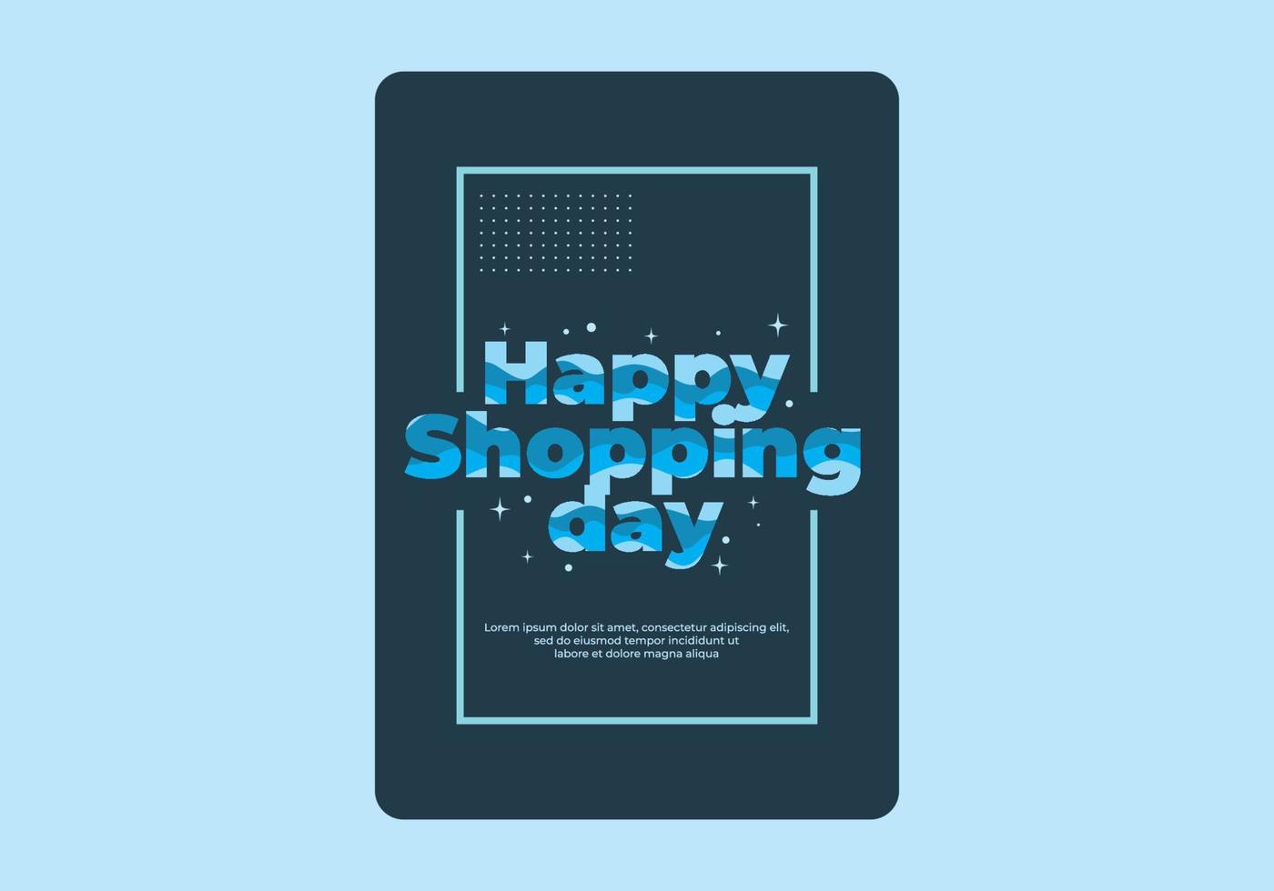 diseño de efectos de texto, feliz día de compras. vector