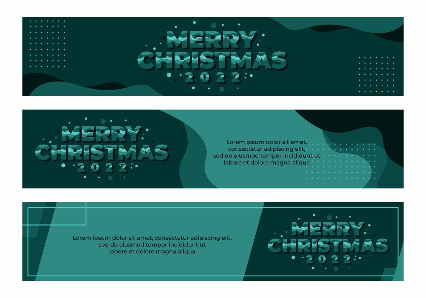 Merry Christmas 2022 text effect banner vector