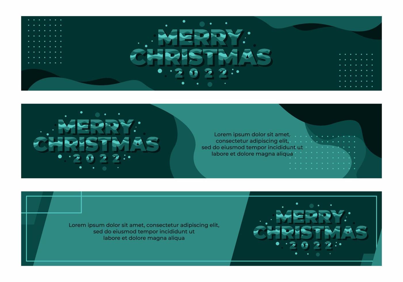 feliz navidad 2022 banner de efecto de texto vector