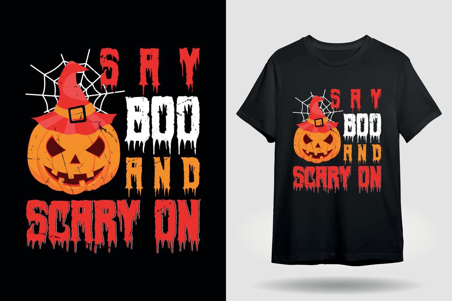 Boo halloween t-shirt design vector