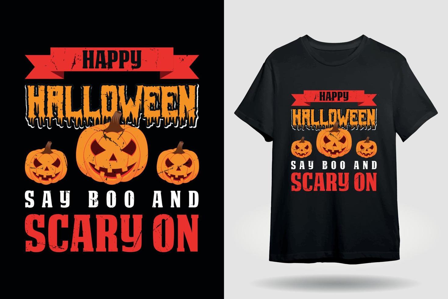 Boo halloween t-shirt design vector