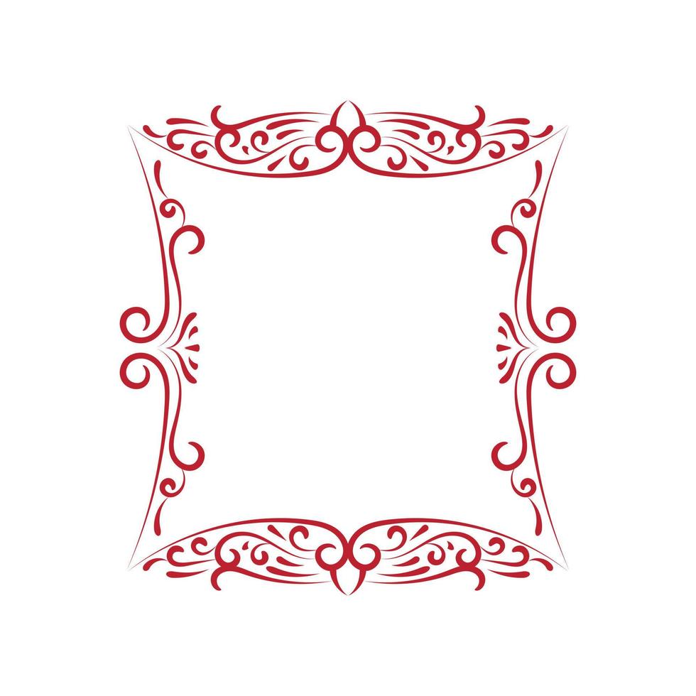 Vintage and classic ornament frame isolated on white background vector