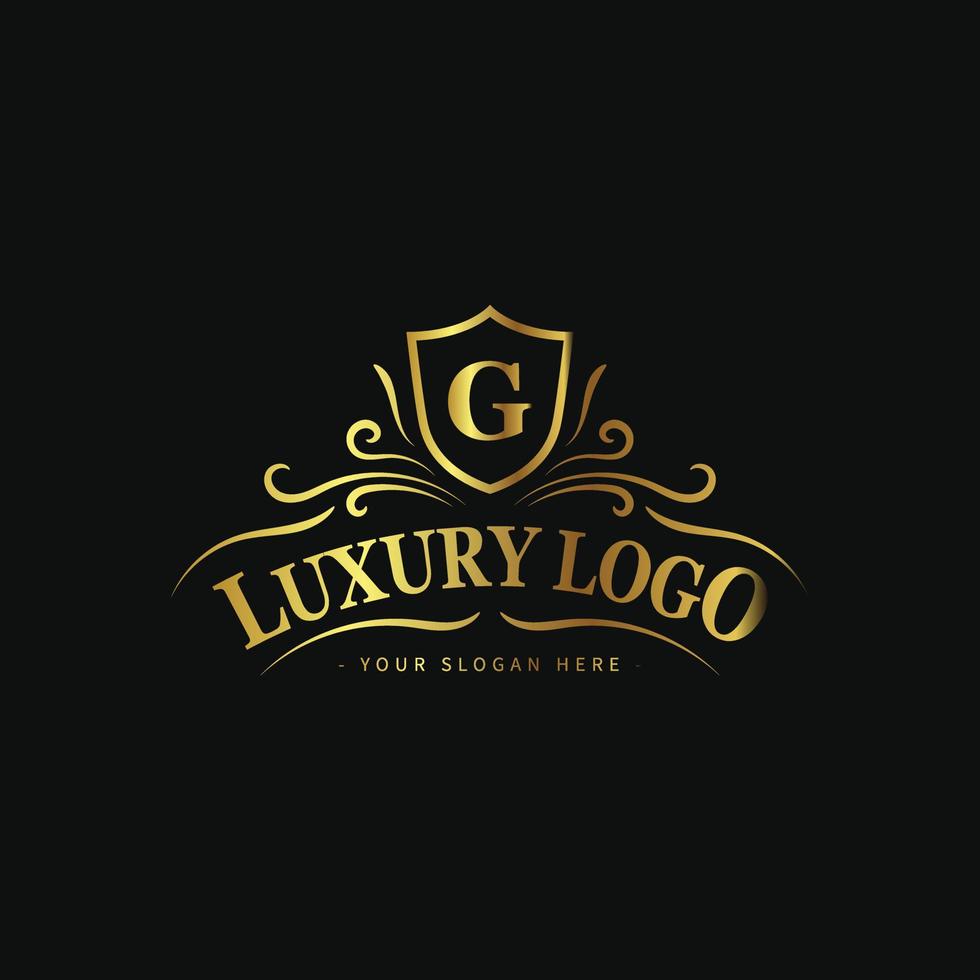 Modern luxury brand logo background vector