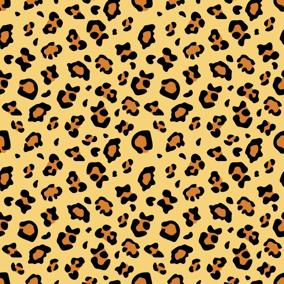 Seamless Pattern With Leopard Skin. Flat Vector Illustration. For Printing On T Shirts And Other Purposes.