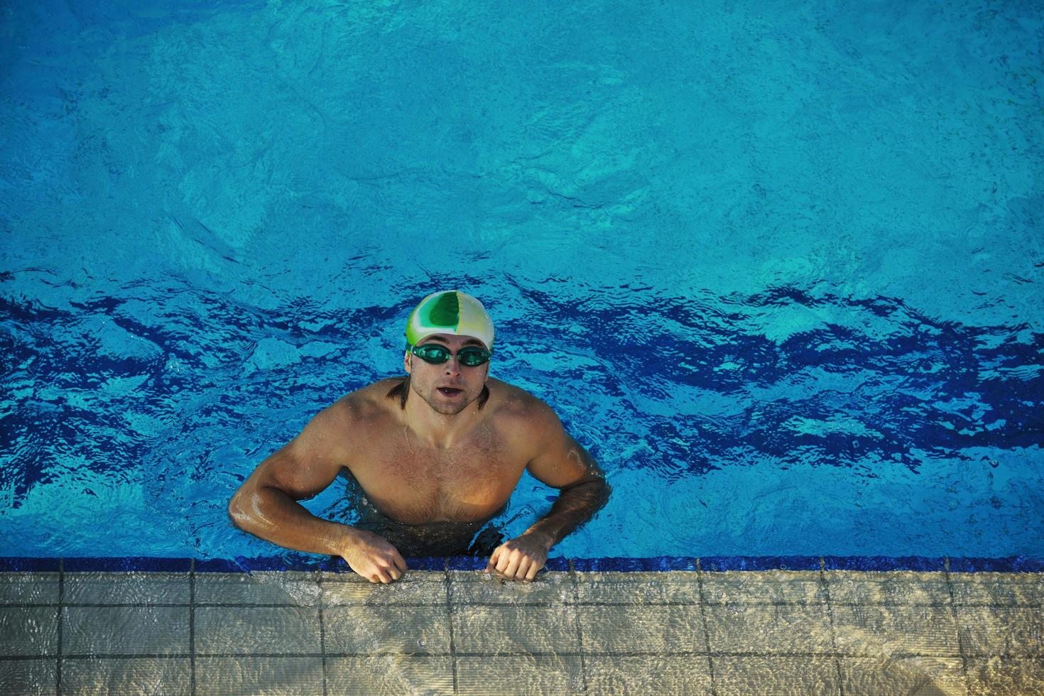 Swimmer in pool photo
