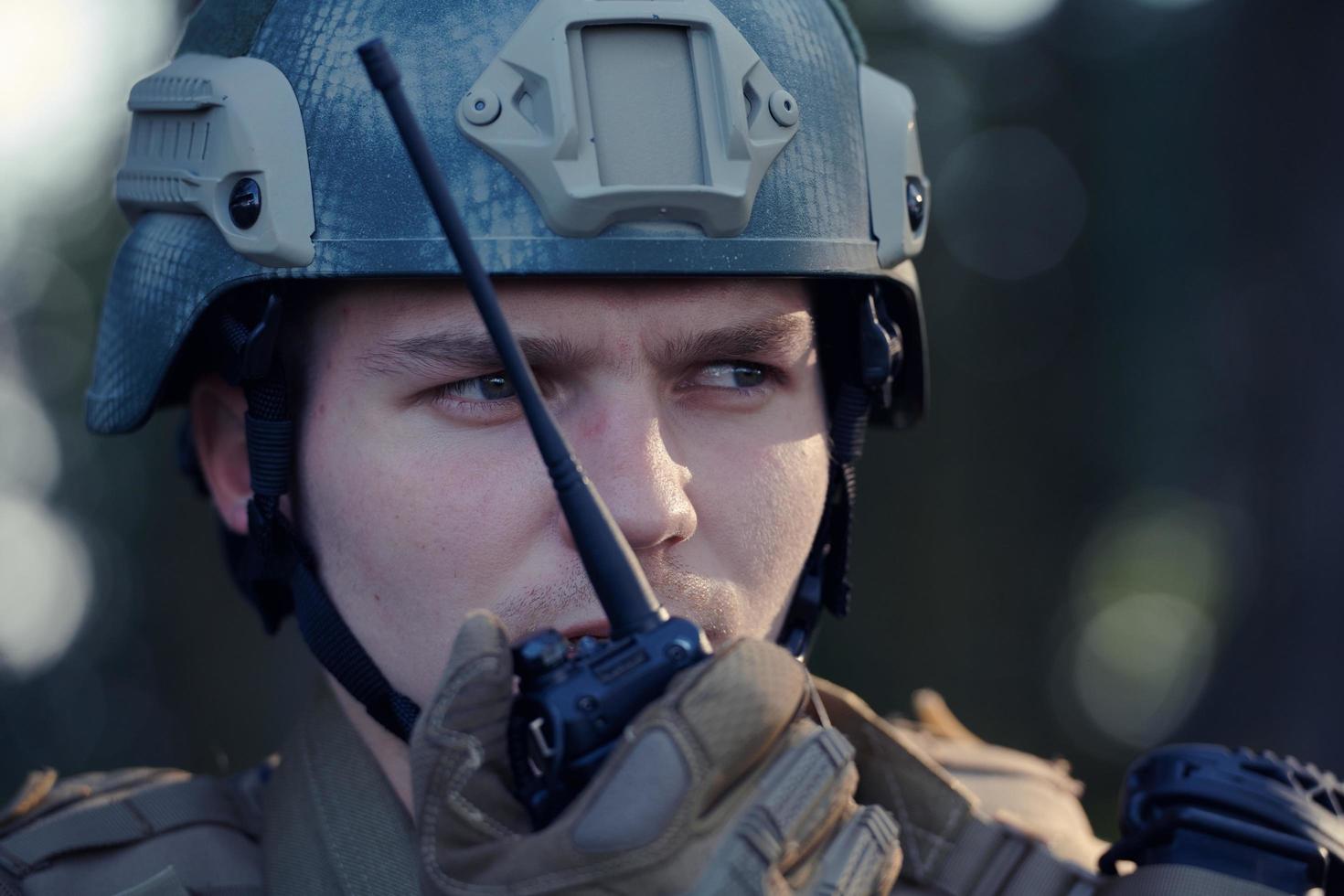 Officer Talking Portable Radio Station photo