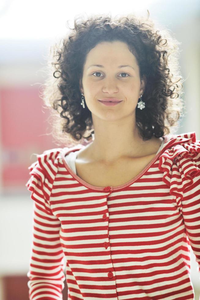 student girl portrait at university campus photo