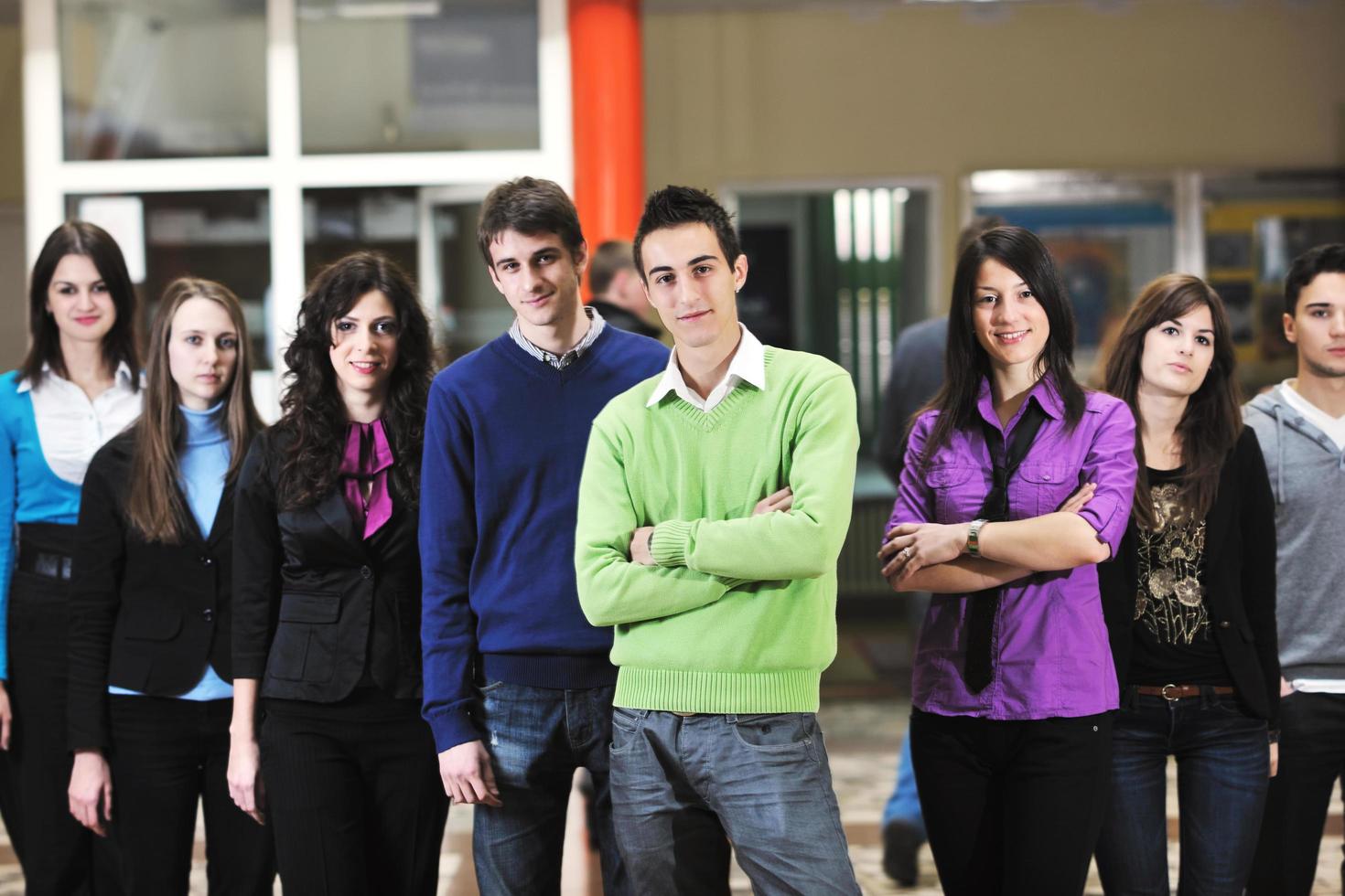 retrato de grupo de estudiantes foto