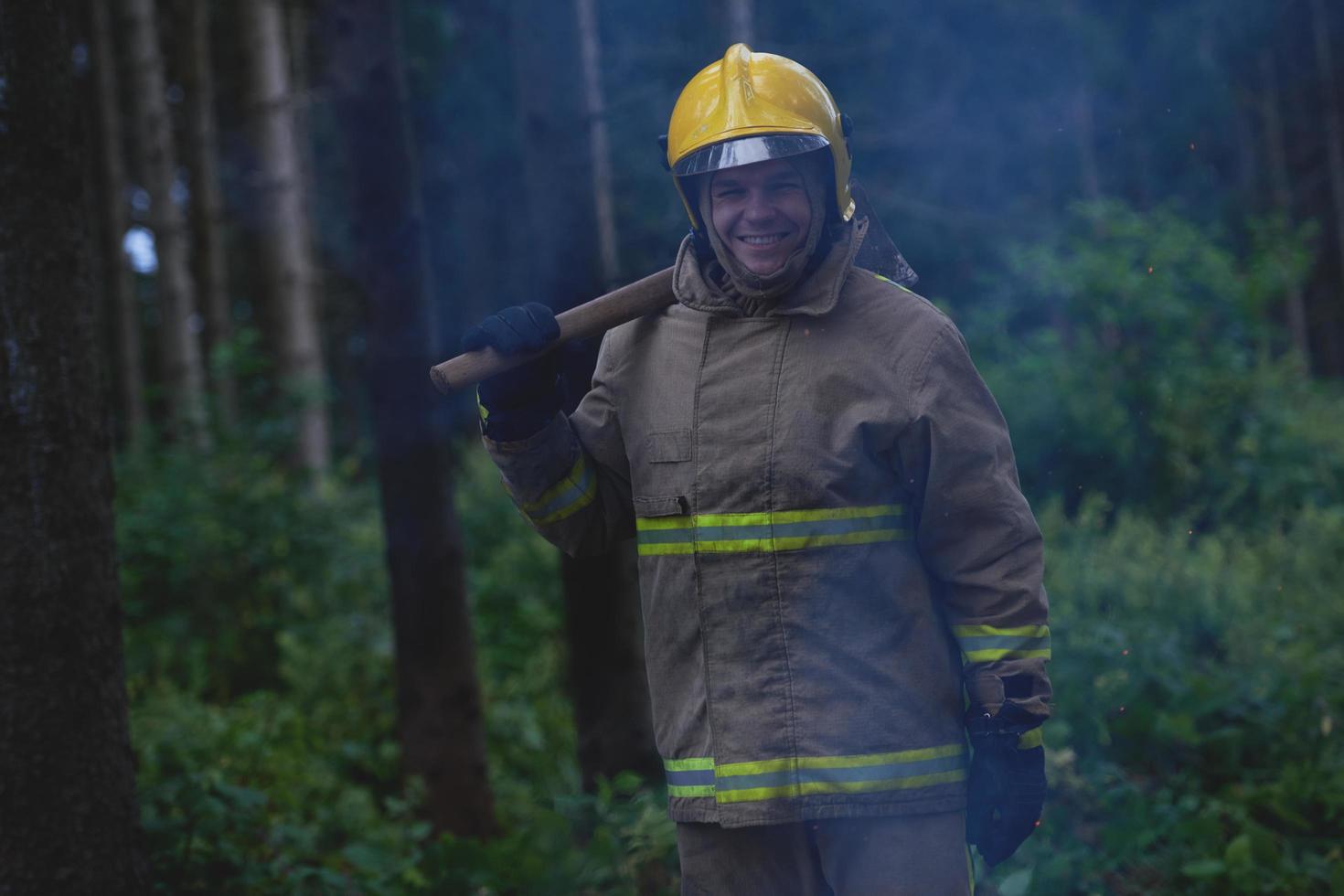 firefighter portrait view photo