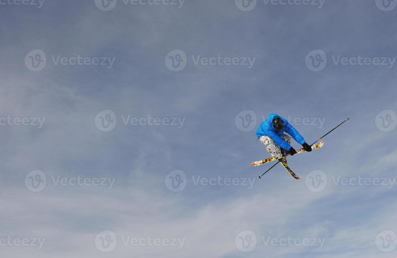 extreme freestyle ski jump photo