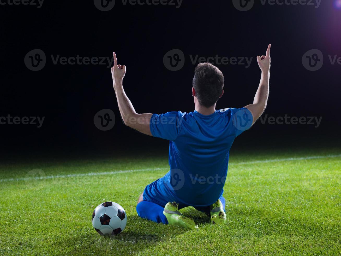 Soccer player view photo