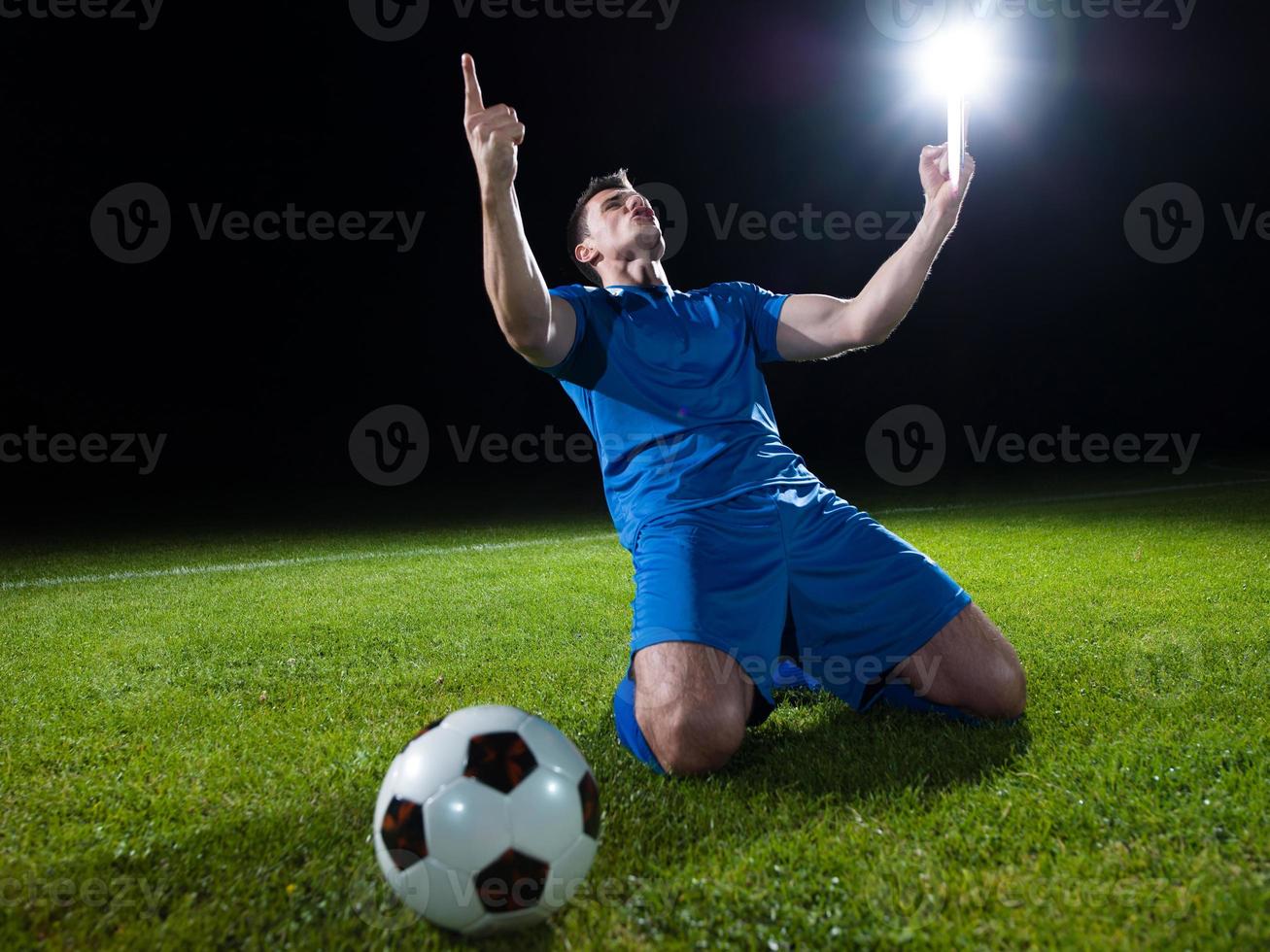 vista de jugador de futbol foto