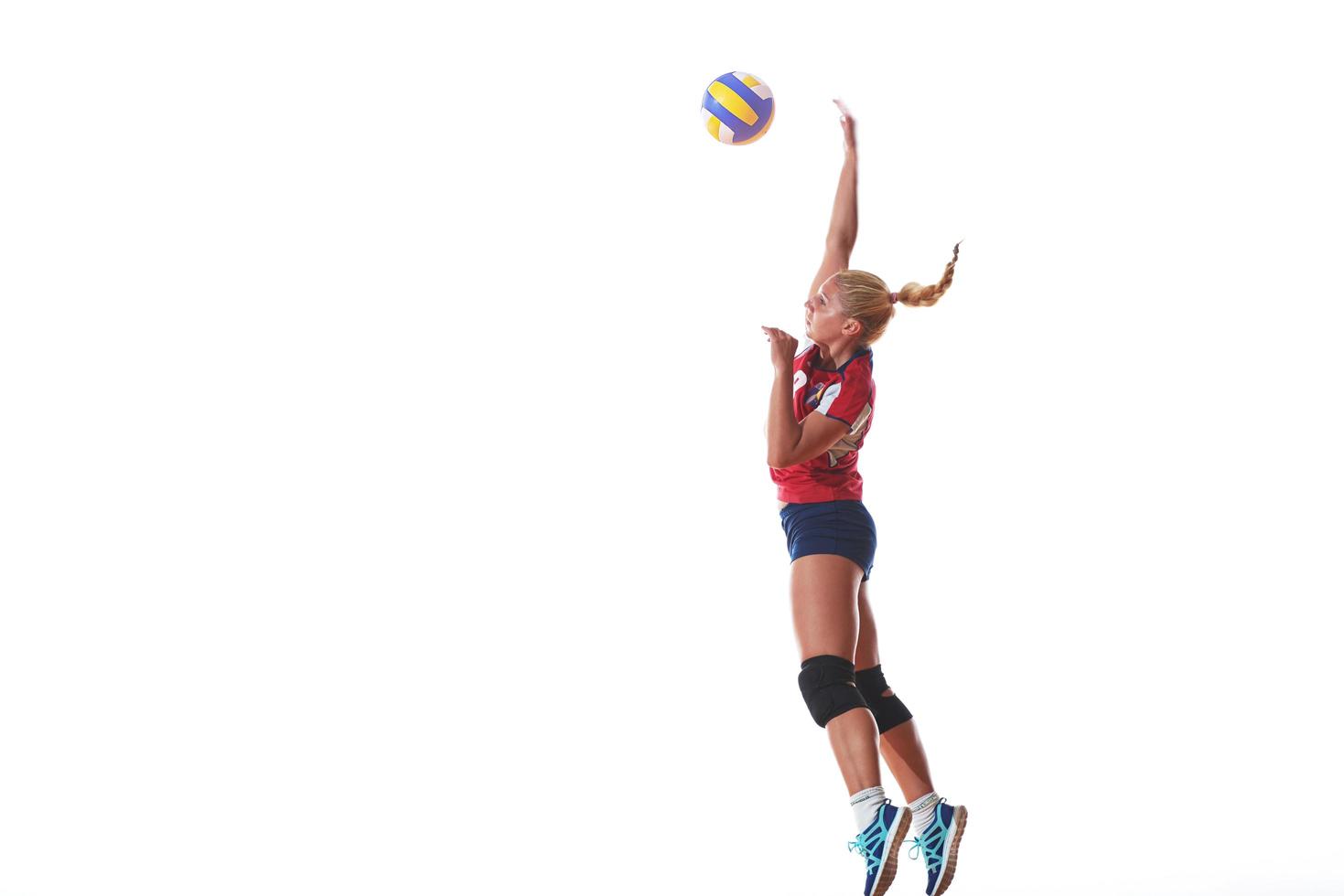 retrato de jugador de voleibol foto