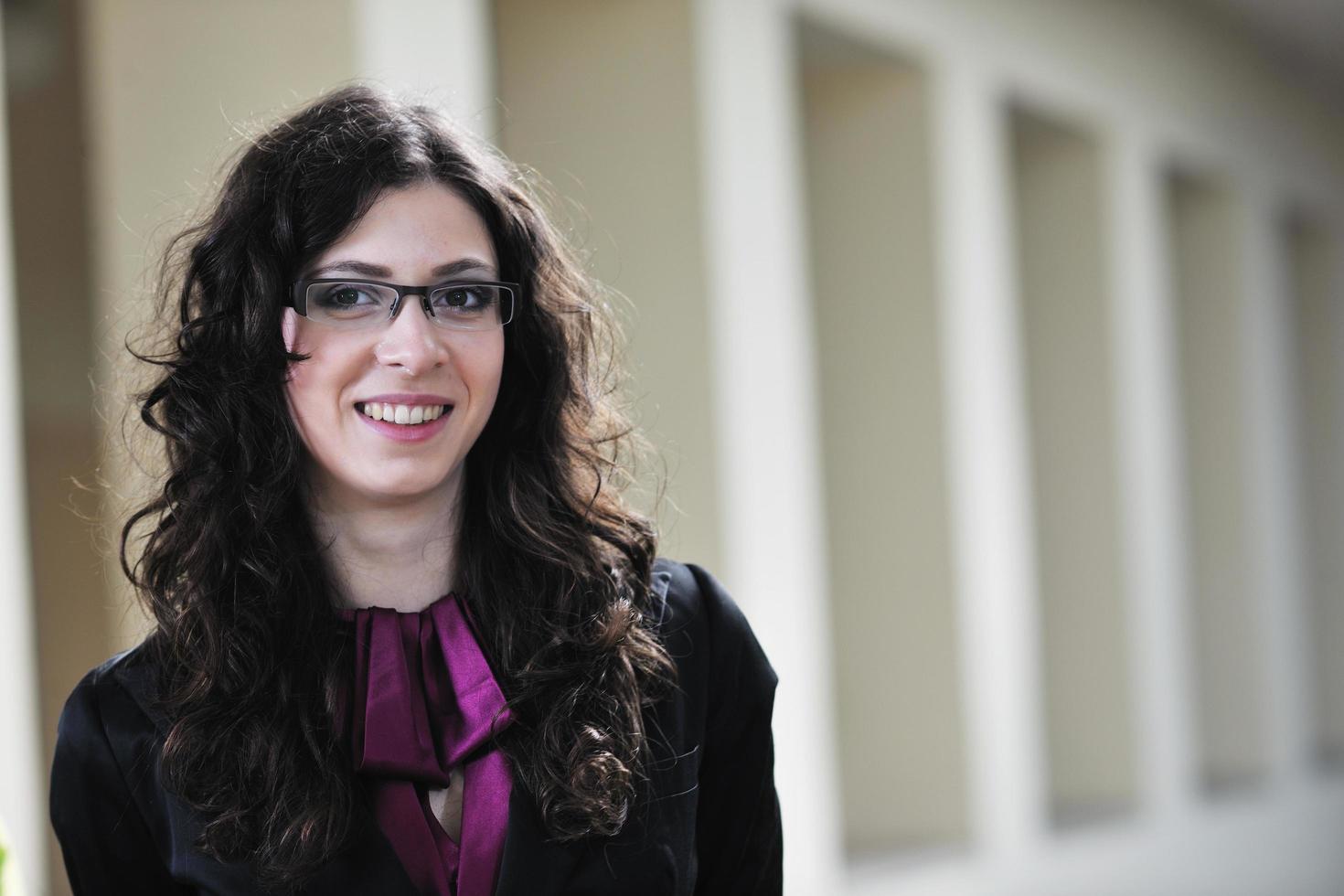 student girl portrait at university campus photo