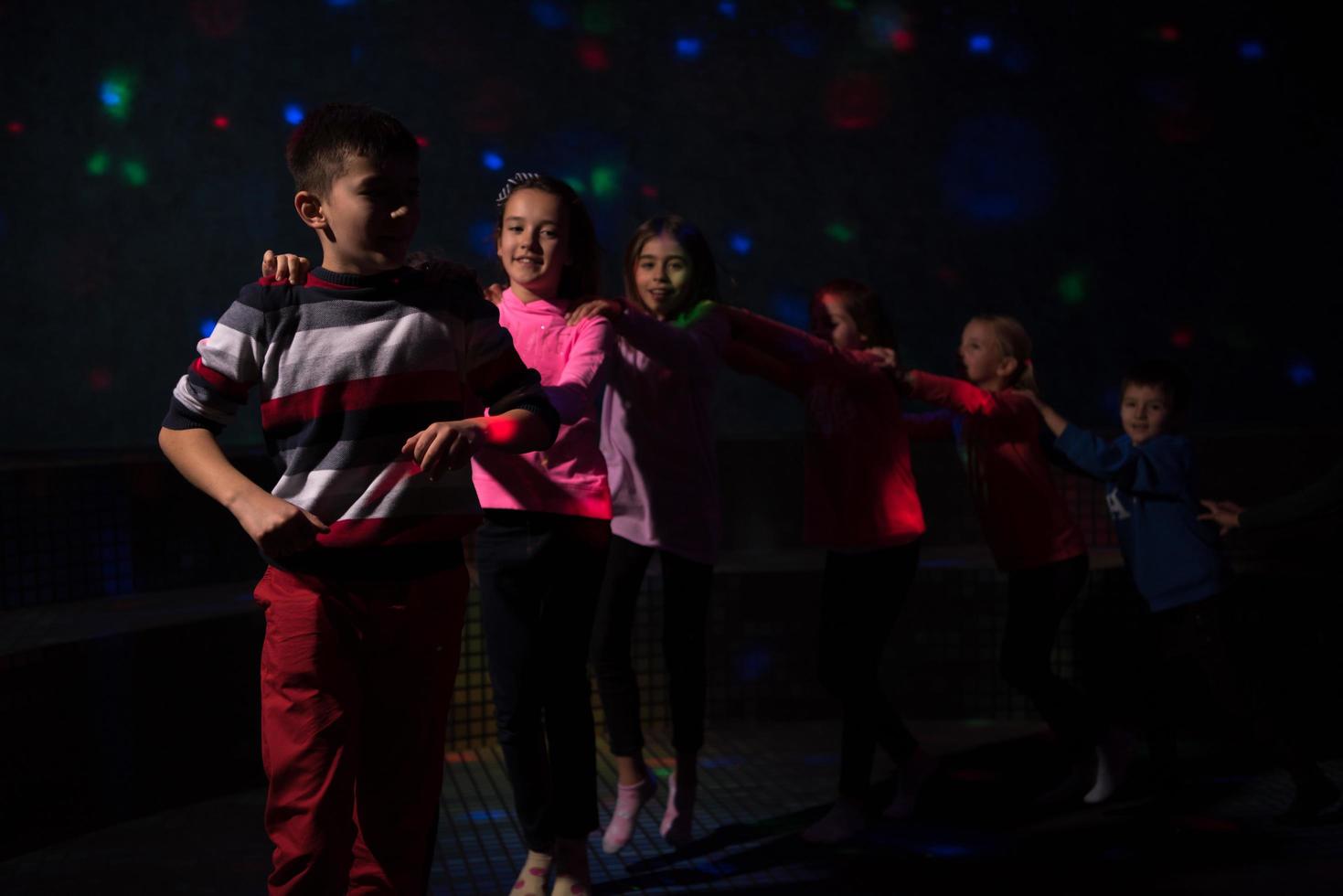 Kids neon disco party photo