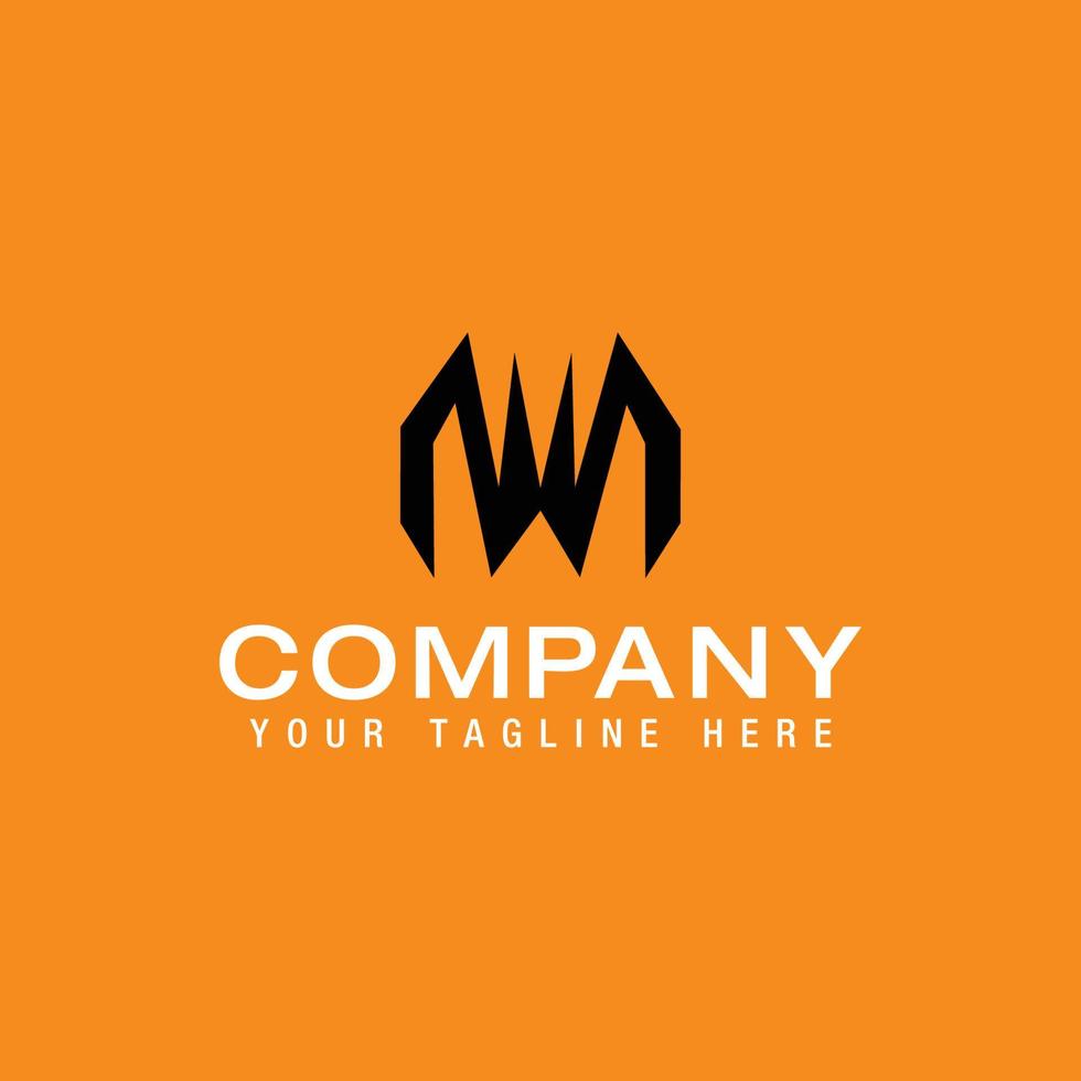 Letter M logo template Unique modern creative elegant logotype. Vector icon.