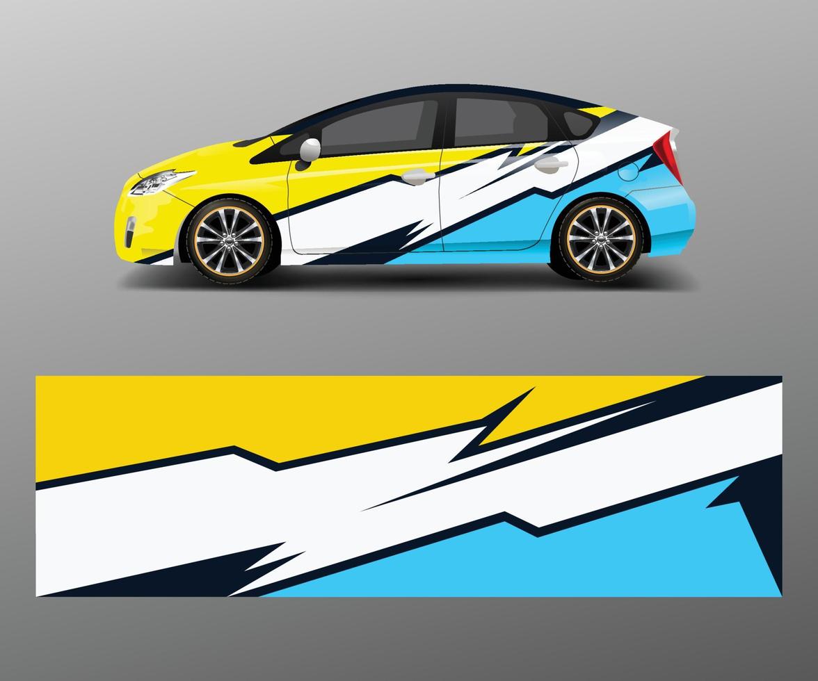 Car decal vector, graphic abstract racing designs for vehicle Sticker vinyl wrap vector