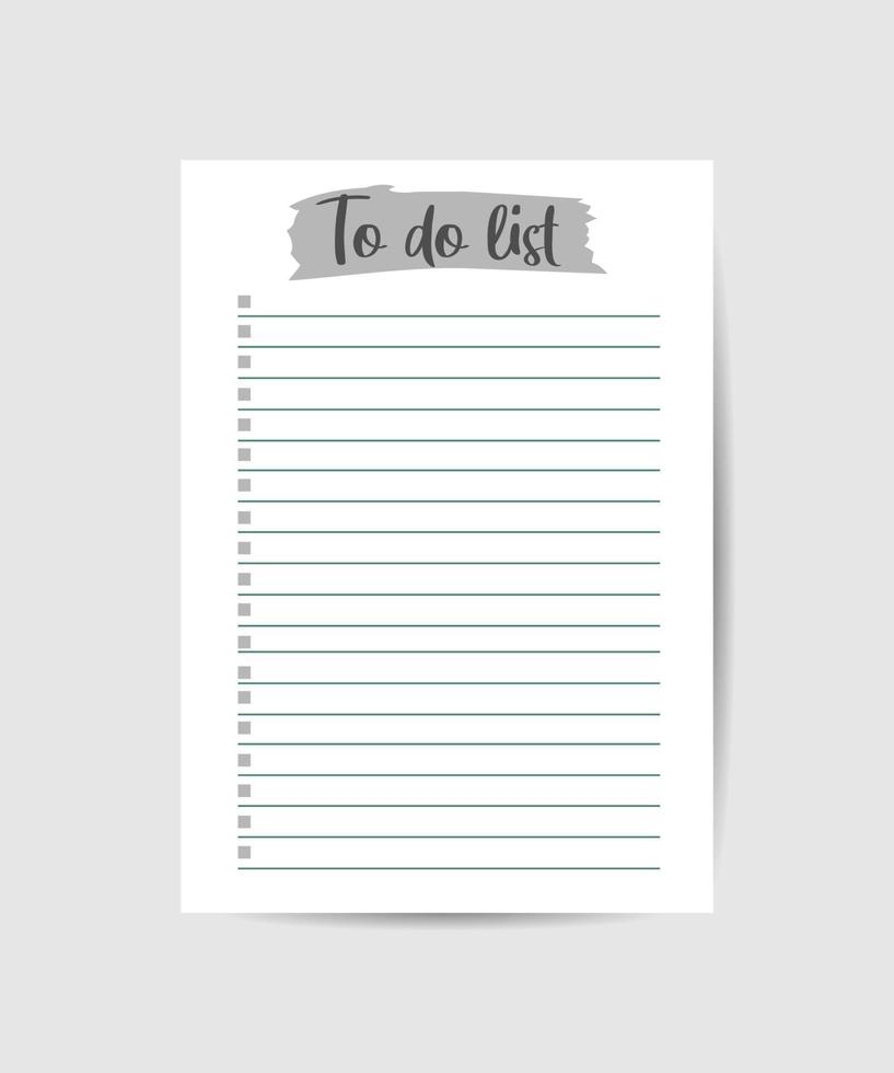 To do list vector planning task concept paper sheets with check box illustration