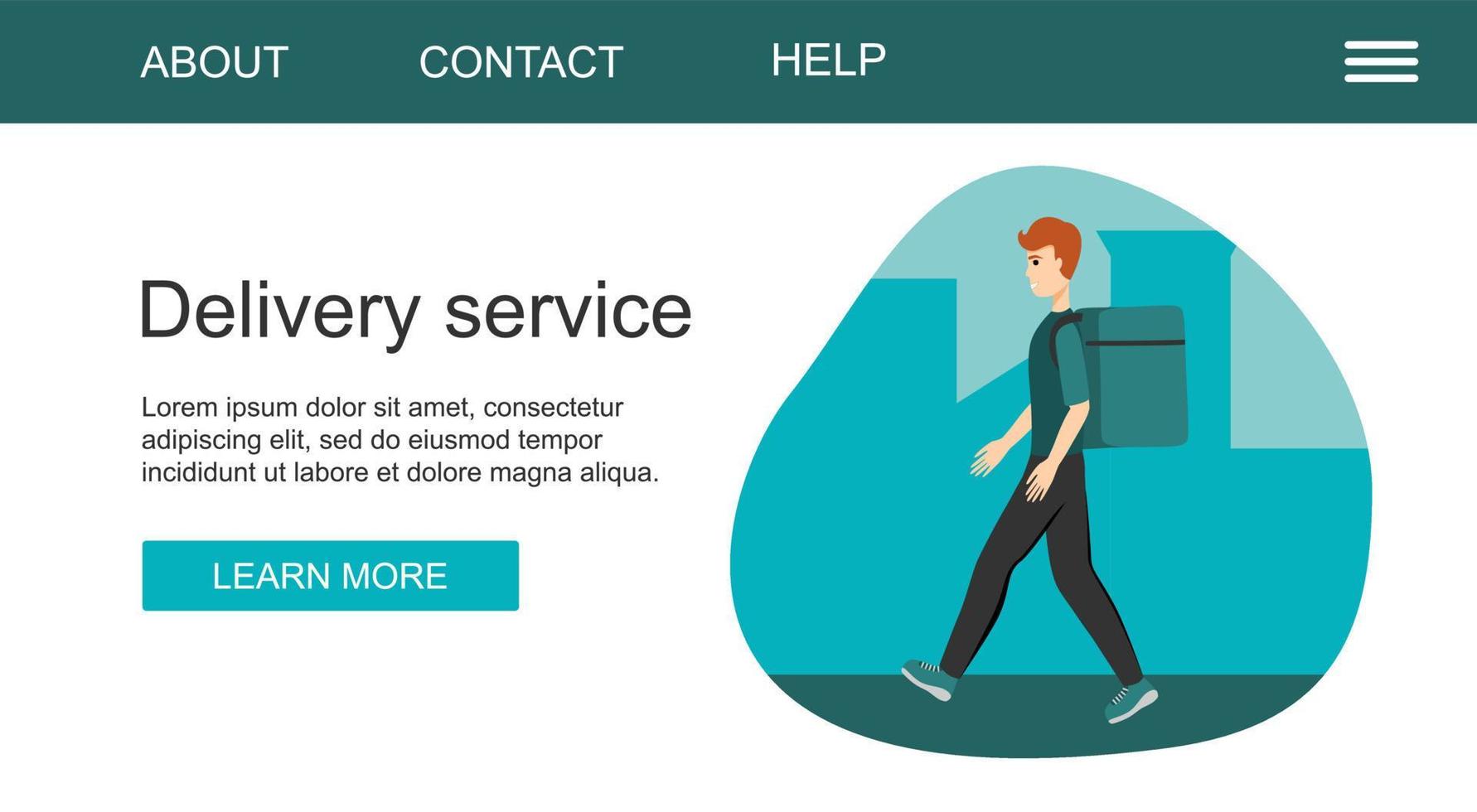 Fast delivery service concept flat vector illustration