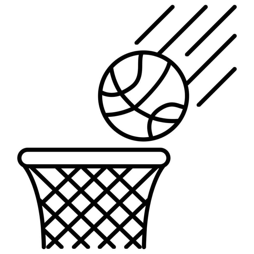 ícono exitoso, tema de baloncesto vector