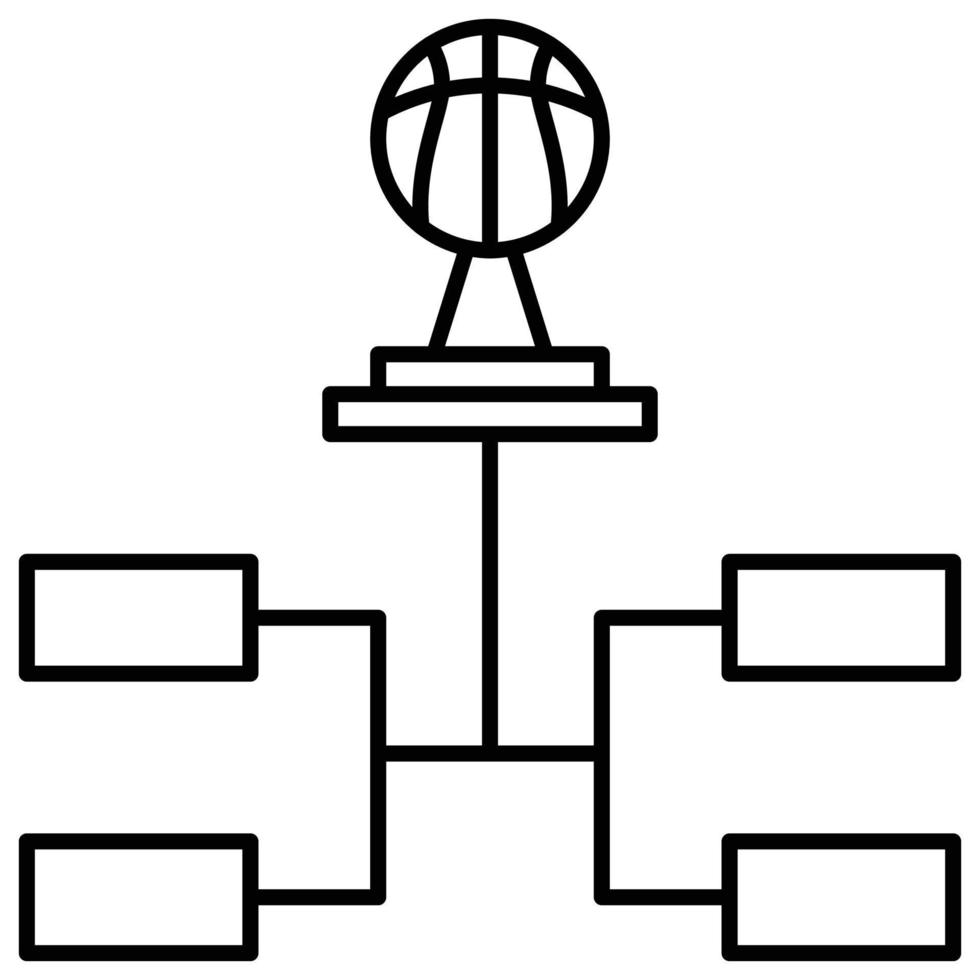 campeonato, icono de estilo de línea de tema de baloncesto vector